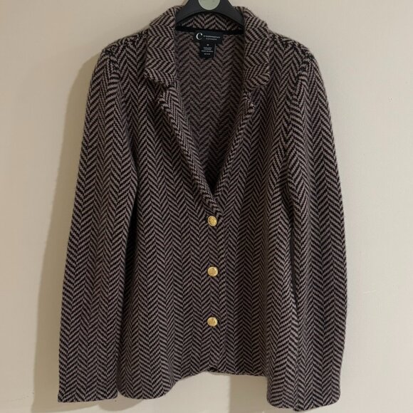 [C by Bloomingdale’s] 100% Cashmere Notch Lapel Blazer – Size M - Picture 2 of 5